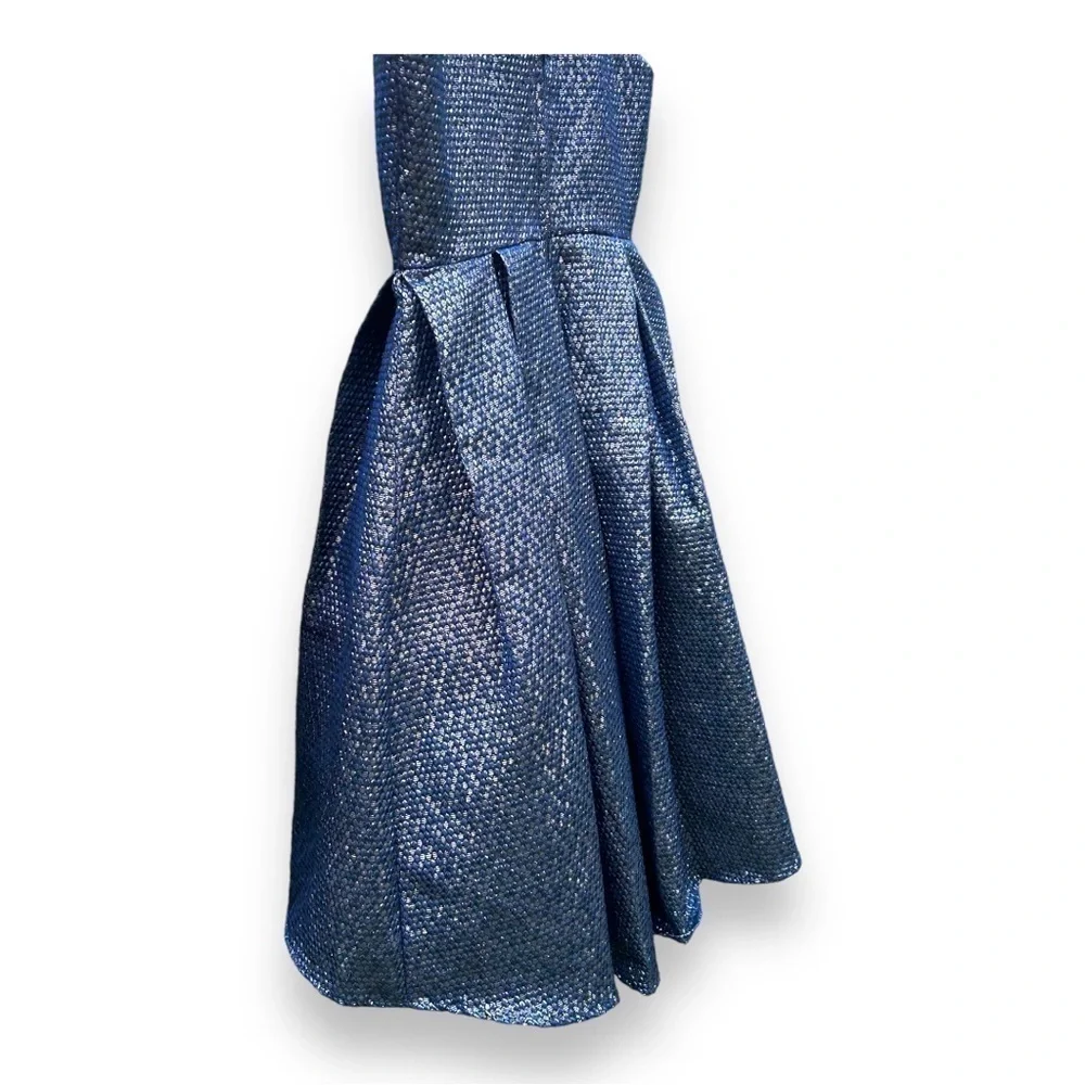 Rare Editions Dress Sparkly Blue Sleeveless Petticoat Girls (see measurements)